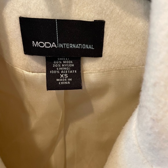 Moda International Cream Peacoat - Picture 5 of 9